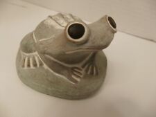 Signed ISABEL BLOOM Garden Toad Frog Art Sculpture Pottery USA Vintage Figurine picture