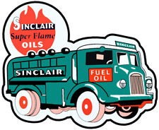 Sinclair Super Flame Oils Cut Out Metal Sign 18x15 picture
