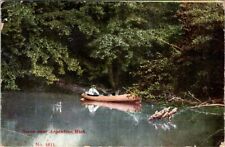 Boating Scene near ARGENTINE, Michigan Postcard picture