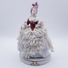 Vintage German Victorian Dresden Bone China Lace Figure Lady Gerold & Co Bavaria picture