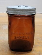 Vintage Amber Brown Physician's Sample Glass Bottle Jar with Lid picture