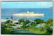 c1960s M/S Victoria Entering Harbor St. Thomas V.I. Ship Boat Vintage Postcard picture