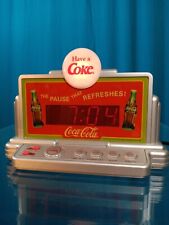 Vintage Coca Cola Digital Alarm Clock Night Light Have A Coke 1990s picture
