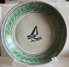 VTG Signed ALESSI  CALTAGIRONE Hand Painted Plate Italian Sicilian Art Pottery picture