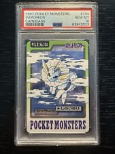 *LOW POP* PSA 10 1997 Pokemon Pocket Monsters Carddass #134 Vaporeon *RARE* picture