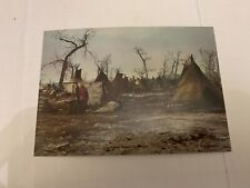 c.1970's Spotted Eagle's Sioux Indian Village c.1879 Artist Postcard picture