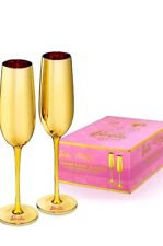 Barbie X Dragon Dreamhouse 60th Anniversary Gold Champagne Glasses picture