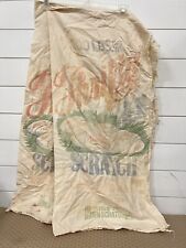 2 Vintage Thrifty Hen Scratch Advertising Feed Sack Cloth Ft Worth TX Kimball picture