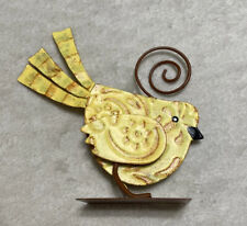 Yellow Canary Metal Bird Sculpture 5
