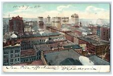 1906 Birds Eye View Buildings Tower Establishments Chicago Illinois IL Postcard picture