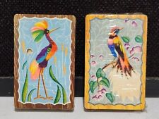 SET OF 2- EXOTIC BIRDS NEW VINTAGE PLAYING CARD DECKS  w/ TAX STAMPS picture