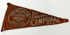 RARE 1934 Boy Scouts Felt Pennant 1st Camporal Devou Park Covington KY Uncle Dan picture