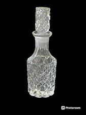 Antique Edwardian clear pressed glass perfume or cologne bottle picture