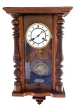 ANTIQUE JUNGHANS GERMAN PENDULUM WALL CLOCK WITH GONG CHIME WORKS GREAT picture