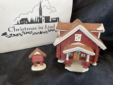 Christmas in Sweden Lindsborg Kansas Swedish Timber Cottage Village House &Light picture