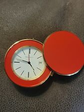 Tiffany & COMPANY TRAVEL ALARM CLOCK Red And Gold picture