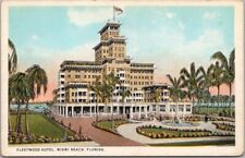 Vintage 1930s MIAMI, Florida Postcard FLEETWOOD HOTEL Building View / Curteich picture