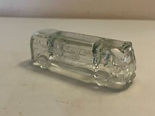 VINTAGE 1940'S GLASS VICTORY LINES LINER BUS CANDY CONTAINER picture