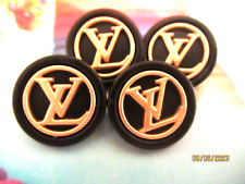 LOUIS VUITTON LV  4 buttons gold tone metal , black  18mm LOT 4 picture