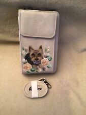 Yorkie hand painted Yorkshire  crossover cellphone holder wallet picture