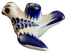 Vtg. Tonala Mexican Pottery Bird Candle Holder Folk Art Dove Paloma (J) picture