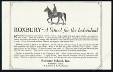 1920 Roxbury School Cheshire Academy Connecticut horse photo vintage print ad picture