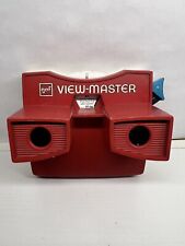 Vintage 1970s GAF ViewMaster 3D Picture Viewer Red White With Lion King Reel picture