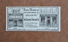 Antique NY Office Furniture - Gustave Fischer Co. - Asylum St. - 1929 Art AD picture