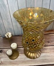 PARTYLITE Global Fusion Mosaic Hurricane Candle Holder 12