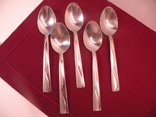 Set Of 5 CUISINART Riverside Stainless Place Oval Soup Spoons Flatware 7 3/8