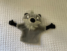 VINTAGE DISNEY POCAHONTAS MEEKO Raccoon Plush Hand Puppet Gray Black 9 picture