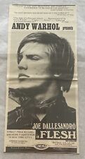 1968 Andy Warhol’s FLESH’ Joe Dallesandro, Candy Darling , Film Movie Ad picture