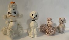 Vintage Assorted Lot Of 4 Porcelain Poodles Dogs 1.5-3” picture