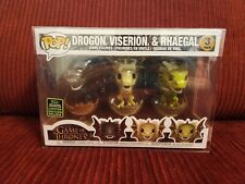 Funko Pop Game of Thrones Drogon, Viserion, & Rhaegal 3 Pack Spring Convention picture