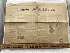 1895 Vintage Hanover Pennsylvania Citizen Newspaper  picture