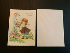 Vintage 1960's A Get Well Message Greeting Card Unused picture