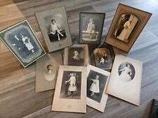 Lot Of 10 Antique Cabinet Card? All Matted  Photos  Men, Women, Children, Brides picture