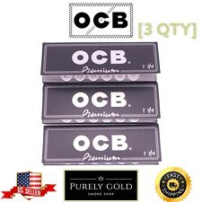3x Packs OCB Premium 1 1/4 ( 50 Leaves / Papers Each Pack ) picture