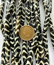 Strand of Zebra Hairpipe  African batik Kenya Bone Trade Beads #63  READ picture