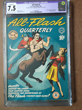 ALL FLASH 3 1941 CGC 7.5 GARDNER FOX AD FOR ALL STAR COMICS 8 SENSATION COMICS 1 picture