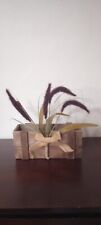 Original Hand Crafted Wooden Basket with Flower Decoration picture