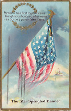 Lithograph Patriotic Star Spangled Banner Decoration Day Series 1911 picture