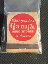 VINTAGE MATCHBOOK - GRAY'S DRUG STORES - UNSTRUCK picture