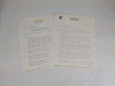 Lot (2) Vtg 1980s Walt Disney Home Video Release Announcement Letter Letterhead  picture