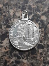 Vintage Our Lady of Lourdes Pope Paul Vl Medal picture