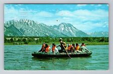 Mt Moran WY-Wyoming, Snake River Float Trip, c1984 Antique Vintage Postcard picture