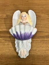 Antique Stoup Angel Biscuit Polychrome, Cherub, 5 7/8in, Collection Mantis picture