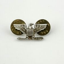 Vtg Sterling Silver War Eagle Insignia Pin US Military Colonel Rank Army Pinback picture