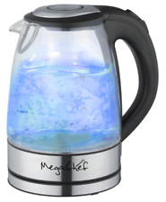 MegaChef 1.7Lt. Glass and Stainless Steel Electric Tea Kettle. picture