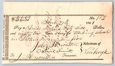 1844 Jabez Knowlton* Newburgh ME Town Check to Amos Pickard for Teaching picture